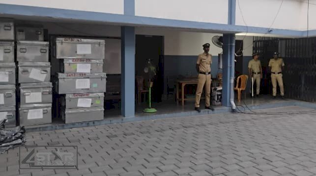ശക്തമായ സുരക്ഷയിൽ മൂവാറ്റുപുഴയിലെ വോട്ടിങ് യന്ത്രങ്ങൾ