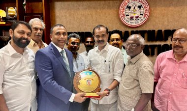 മേയർ വി വി രാജേഷിന് പ്രവാസി ഭാരതിയുടെ ആദരം