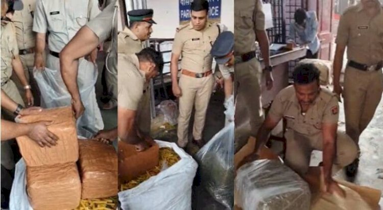 ആലുവ മണപ്പുറത്തേക്ക് പലഹാരത്തിന്റെ മറവിൽ കടത്താൻ ശ്രമിച്ച 38 കിലോ കഞ്ചാവ് പിടികൂടി