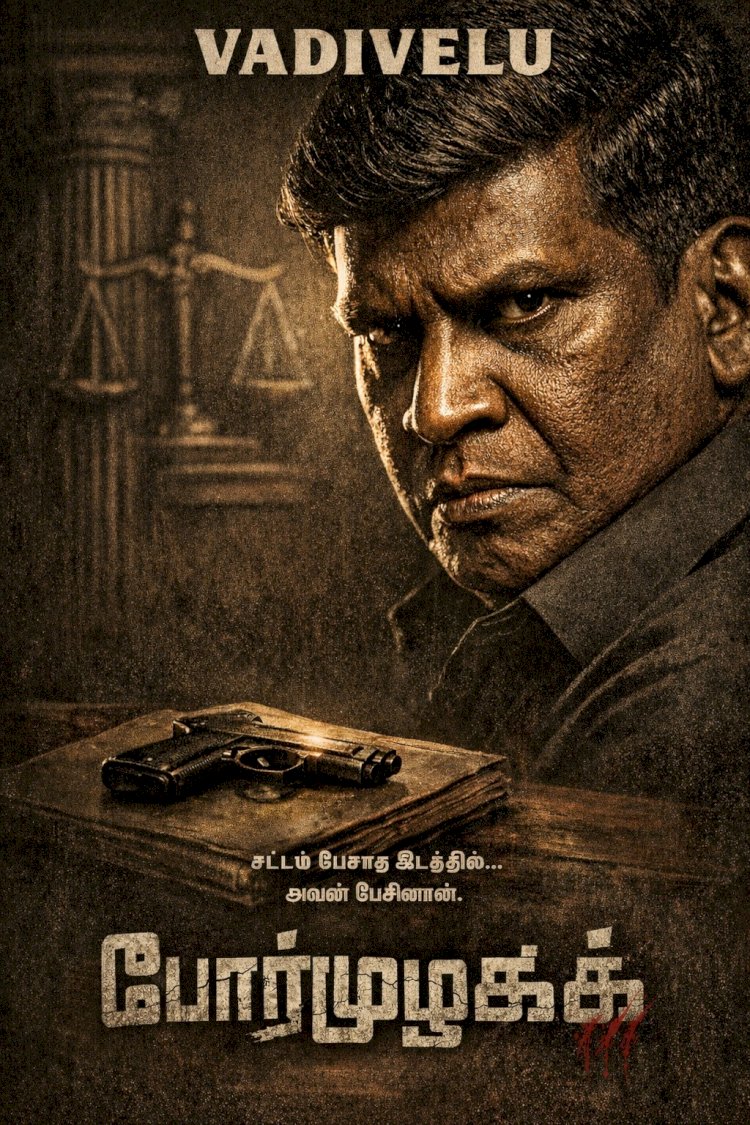 വടിവേലു നായകനാകുന്ന തമിഴ് ചിത്രം പോർമുഴക്കം സംവിധാനം എ.ബി. ബിനിൽ