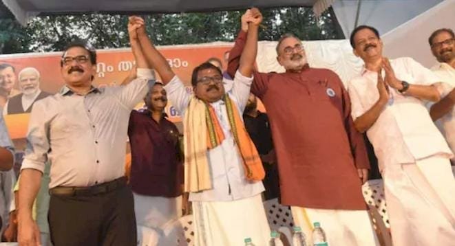 ട്വന്റി20 വേദിയിൽ എൻഡിഎ സ്ഥാനാർത്ഥി പ്രഖ്യാപനം കുന്നത്തുനാട്ടിൽ പോരാട്ടം കനക്കുന്നു ചക്ക ചിഹ്നത്തിൽ ബാബു ദിവാകരൻ