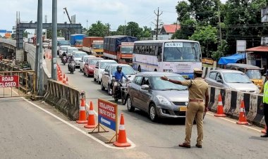 ചാലക്കുടിപ്പാലം അടച്ചു ദേശീയപാതയിൽ വൻ ഗതാഗതക്കുരുക്ക്, വാഹനങ്ങൾ തിരിച്ചുവിടുന്നു