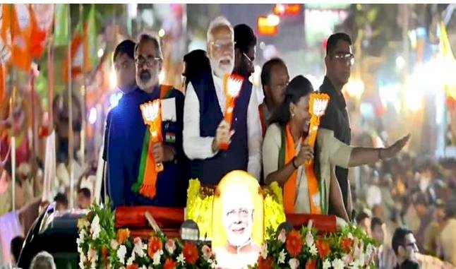 പ്രധാനമന്ത്രിയുടെ റോഡ് ഷോയ്ക്കിടെ സുരക്ഷാ വീഴ്ചാ ഭീതി പെപ്പർ സ്പ്രേയുമായി യുവാവ് പിടിയിൽ