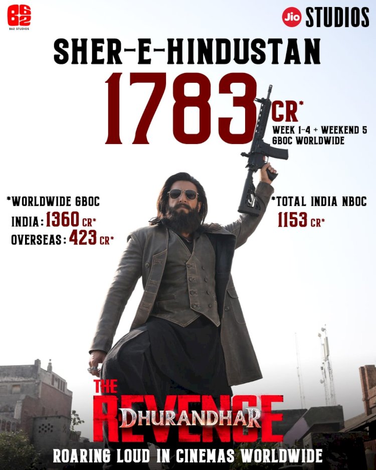 ചരിത്രം കുറിച്ച് രൺവീർ സിങ് ധുരന്ധർ പ്രതികാരം 1783 കോടിയിലേക്ക്, ഇന്ത്യയിൽ 1000 കോടി ക്ലബ്ബിൽ ഇടംപിടിക്കുന്ന ആദ്യ ചിത്രം