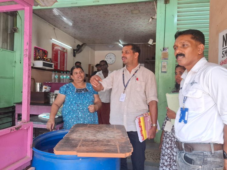 ഭക്ഷ്യ പാനീയ വിതരണ സ്ഥാപനങ്ങളില്‍ ആരോഗ്യ വകുപ്പ് പരിശോധന 69 കടകള്‍ക്ക് നോട്ടീസ്, അഞ്ച് കടകള്‍ അടച്ചുപൂട്ടാന്‍ നിര്‍ദേശം