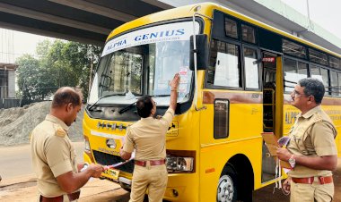 കുട്ടികളുടെ യാത്ര സുരക്ഷിതമാകണം സ്കൂൾ ബസുകളിൽ മോട്ടോർ വാഹന വകുപ്പിന്റെ പരിശോധന