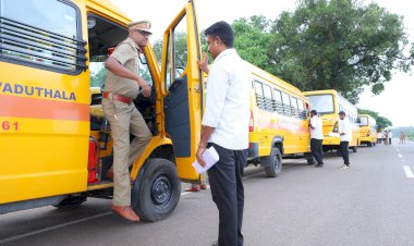 കുട്ടികളുടെ സുരക്ഷിതയാത്ര ഉറപ്പാക്കാൻ മോട്ടോർ വാഹന വകുപ്പ് സ്കൂൾ ബസ് പരിശോധന തുടങ്ങി