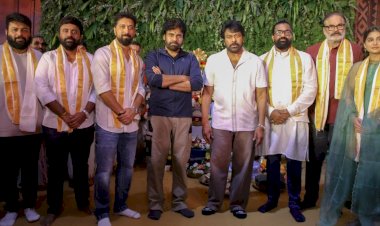 ചിരഞ്ജീവിയും ബോബി കൊല്ലിയും ചിരു 158 പൂജ ചടങ്ങുകളോടെ ആരംഭിച്ചു, അനശ്വര രാജനും പ്രധാന വേഷത്തിൽ