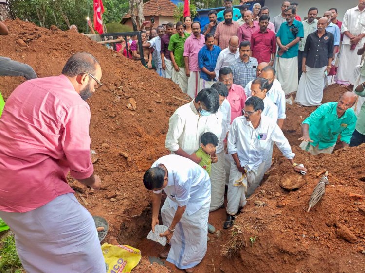 നിതിൻ രാജിന്റെ സ്വപ്നം പൂവണിയുന്നു എം.വി. ഗോവിന്ദൻ മാസ്റ്റർ തറക്കല്ലിട്ടു