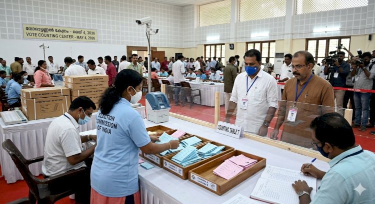 കേരളം വിധിയെഴുതുന്നു നിയമസഭാ തിരഞ്ഞെടുപ്പ് വോട്ടെണ്ണൽ മെയ് 4 ന് 15,465 ഉദ്യോഗസ്ഥർ സജ്ജം