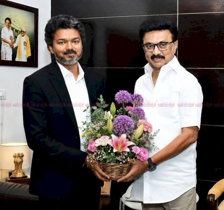 ചെന്നൈയിൽ സൗഹൃദത്തിന്റെ പുതുചരിത്രം മുഖ്യമന്ത്രി വിജയ് എം.കെ. സ്റ്റാലിനുമായി കൂടിക്കാഴ്ച നടത്തി
