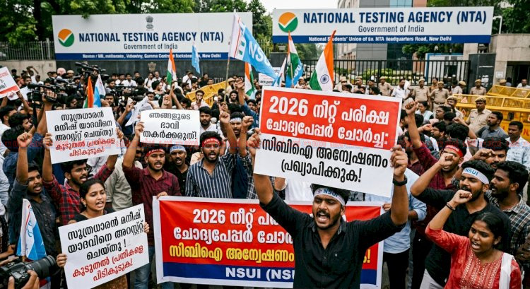 നീറ്റ് ചോദ്യപേപ്പർ ചോർച്ച മുഖ്യസൂത്രധാരൻ ജയ്പൂരിൽ പിടിയിൽ അന്വേഷണം സിബിഐക്ക്