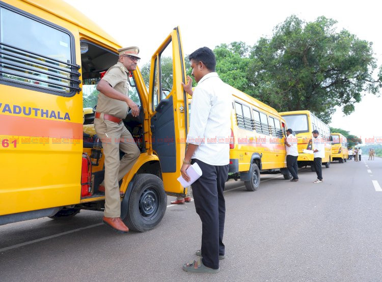 കുട്ടികളുടെ സുരക്ഷിതയാത്ര ഉറപ്പാക്കാൻ മോട്ടോർ വാഹന വകുപ്പ് സ്കൂൾ ബസ് പരിശോധന തുടങ്ങി