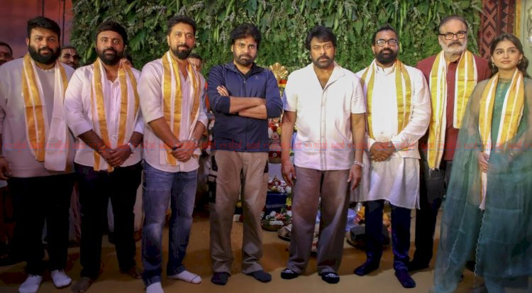 ചിരഞ്ജീവിയും ബോബി കൊല്ലിയും ചിരു 158 പൂജ ചടങ്ങുകളോടെ ആരംഭിച്ചു, അനശ്വര രാജനും പ്രധാന വേഷത്തിൽ