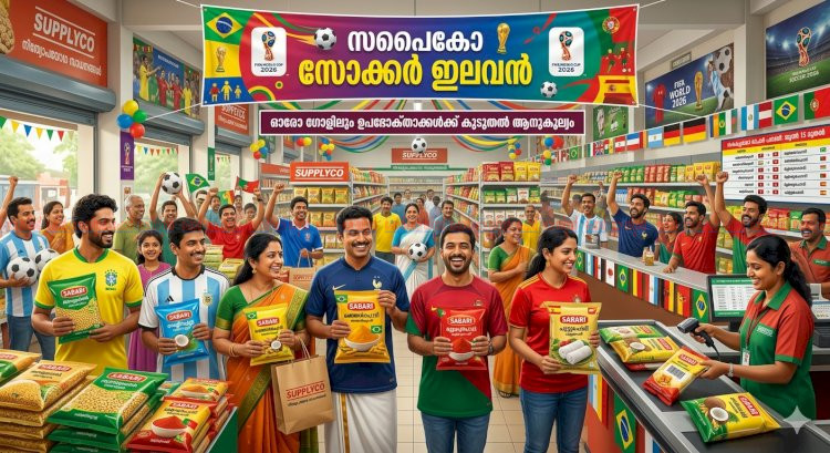 ​ലോകകപ്പ് ആവേശത്തിൽ സപ്ലൈകോ ഓരോ ഗോളിനും ശബരി ഉൽപ്പന്നങ്ങൾക്ക് വിലക്കുറവുമായി സോക്കർ ഇലവൻ