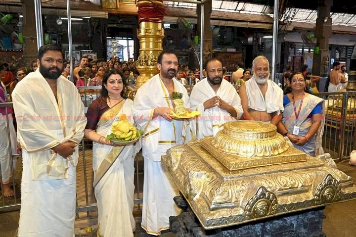ഗുരുവായൂരപ്പന് 25 പവന്റെ സ്വർണ്ണക്കിരീടം സമർപ്പിച്ചു വഴിപാടായി നൽകിയത് നന്തിലത്ത് ഗ്രൂപ്പ് ഉടമ ഗോപു നന്തിലത്ത്