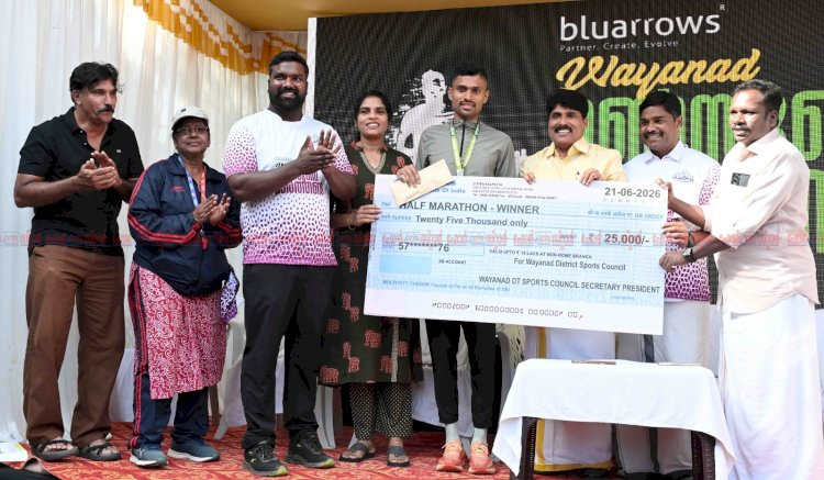 ​വയനാട് മൺസൂൺ മാരത്തോൺ: വി.കെ. സന്ദീപും അഞ്ജു മുരുകനും ജേതാക്കൾ ആവേശമായി രാജ്യാന്തര താരങ്ങളും കുട്ടിപ്പടയും