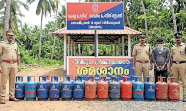 ശ്മശാനത്തിൽ നിന്ന് ഗ്യാസ് സിലിണ്ടറുകൾ മോഷ്ടിച്ച് തട്ടുകടയിൽ വിറ്റു ടിവിപുരം സ്വദേശി അറസ്റ്റിൽ