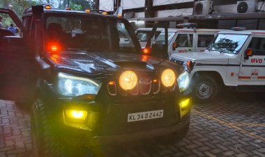 കണ്ണഞ്ചിക്കുന്ന ലൈറ്റുകൾ, കാതടപ്പിക്കുന്ന ഹോൺ എസ്‌ യു വി പിടികൂടി 32,750 രൂപ പിഴ