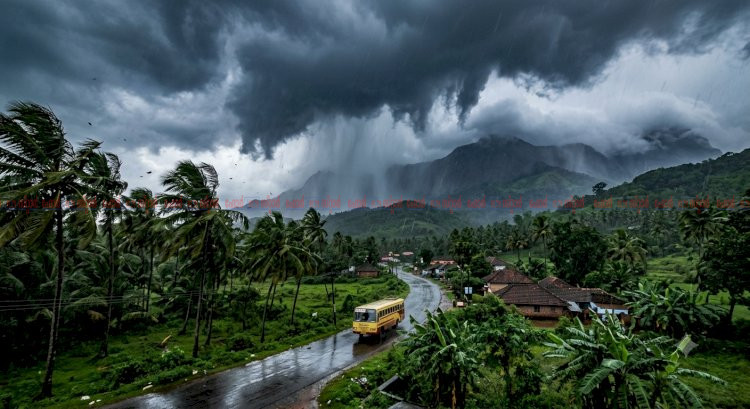 കേരളത്തിൽ അടുത്ത 3 മണിക്കൂർ മഴയും ശക്തമായ കാറ്റും 12 ജില്ലകളിൽ മുന്നറിയിപ്പ്