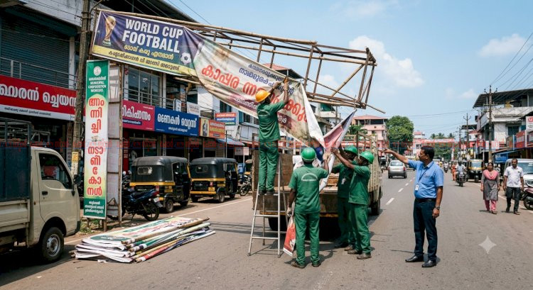 ലോകകപ്പ് ബോർഡുകൾ മാറ്റണം കർശന നടപടിയുമായി തദ്ദേശ വകുപ്പ്