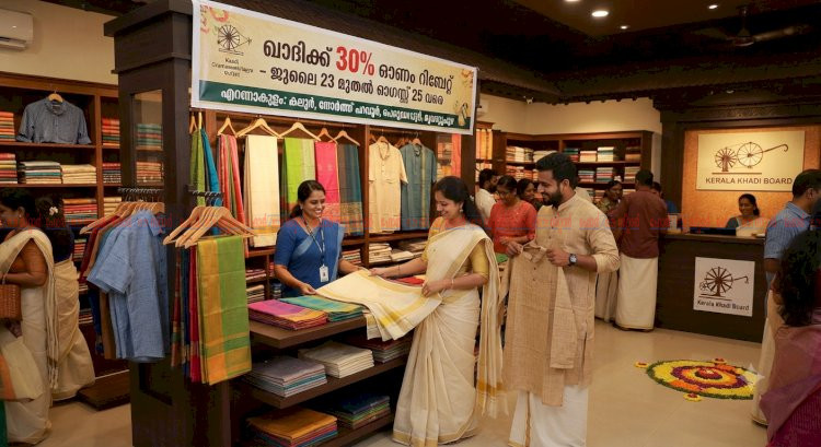 ഖാദി തുണിത്തരങ്ങൾക്ക് 30 ശതമാനം ഓണം റിബേറ്റ് പ്രഖ്യാപിച്ചു ജൂലൈ 23 മുതൽ ലഭ്യമാകും