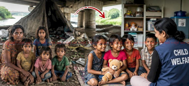 ​പാലത്തിനടിയിലെ ദുരിതജീവിതം അവസാനിപ്പിച്ചു അഞ്ച് കുട്ടികൾക്ക് തുണയായി ചൈൽഡ് വെൽഫെയർ