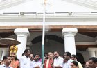 ഓണം വാരാഘോഷത്തിന് തിരിതെളിഞ്ഞു കനകക്കുന്നിൽ ഓണപ്പതാക ഉയർത്തി മന്ത്രി പി.സി. വിഷ്ണുനാഥ്