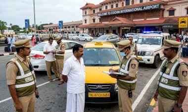 കൊച്ചി എയർപോർട്ടിൽ അനധികൃത ടാക്‌സി വേട്ട എം.വി.ഡി എടുത്തത് 68 കേസുകൾ