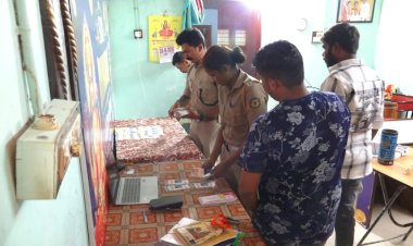 വീട് കേന്ദ്രീകരിച്ച് ഓൺലൈൻ ലോട്ടറി തട്ടിപ്പ്; മൂന്നുപേർ പിടിയിൽ, ലാപ്ടോപ്പും ഫോണുകളും പിടിച്ചെടുത്തു