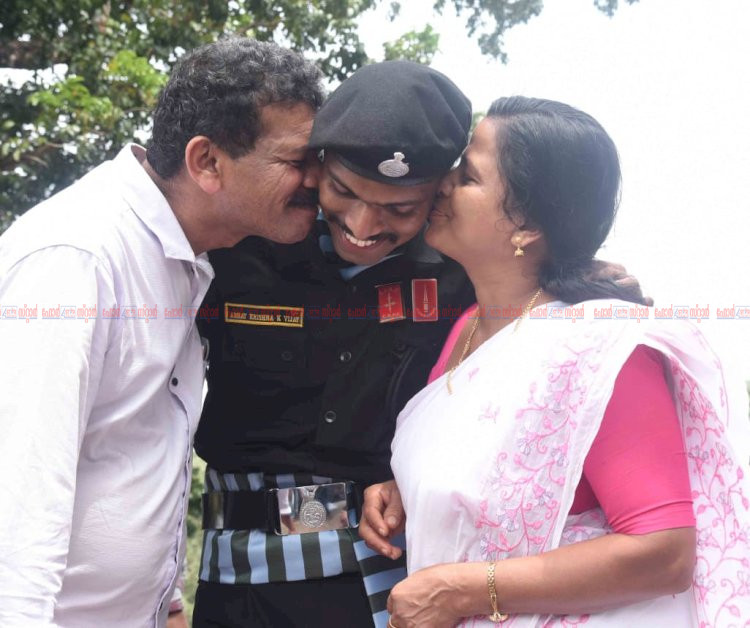 മാനന്തവാടി എം.എൽ.എ ഉഷ വിജയന്റെ മകൻ ഇനി കമാൻഡോ