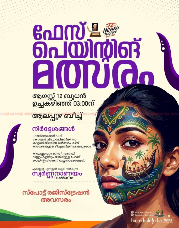 നെഹ്‌റുട്രോഫി വള്ളംകളി ഫേസ് പെയിന്റിങ് മത്സരം