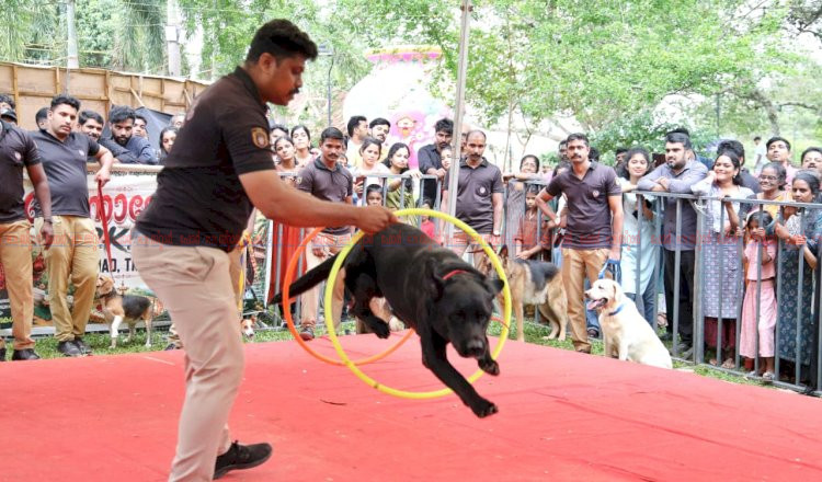 കാണികളെ കൈയിലെടുത്ത് കേരള പോലീസിന്റെ മിടുക്കന്മാർ വിസ്മയമായി ഡോഗ് സ്‌ക്വാഡ് ഷോ