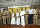 മൂവാറ്റുപുഴയിൽ പുഴയിൽ വീണ കുടുംബത്തെ രക്ഷിച്ച ഷാജിക്കും മോഷണസംഘത്തെ പിടികൂടിയ ഓട്ടോ ഡ്രൈവർമാർക്കും ആദരം