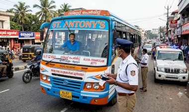 സ്വകാര്യ ബസുകളിൽ എംവിഡി മിന്നൽ പരിശോധന 81 ബസുകൾക്കെതിരെ നടപടി, 1.21 ലക്ഷം രൂപ പിഴ