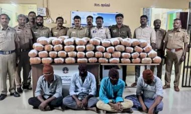 കേരളത്തിലേക്ക് ആഡംബര കാറുകളിൽ കടത്താൻ ശ്രമിച്ച 1 കോടിയുടെ കഞ്ചാവ് പിടികൂടി 4 പേർ പിടിയിൽ