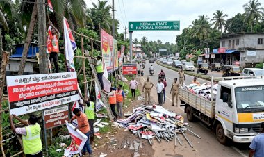 അനധികൃത ബോർഡ് നീക്കം ചെയ്യൽ ഒറ്റമാസത്തിനിടെ 4.45 ലക്ഷം രൂപ പിഴ ഈടാക്കി