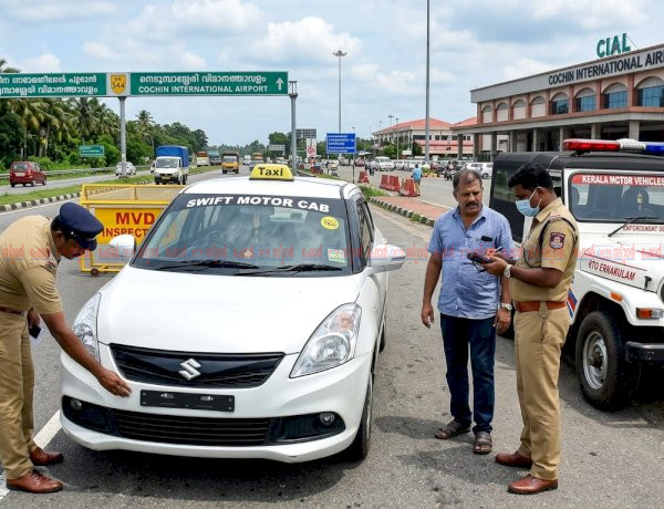 കോയമ്പത്തൂരിൽ നിന്ന് നെടുമ്പാശ്ശേരി വരെ ഓടിയത് നമ്പർ പ്ലേറ്റില്ലാതെ ഒടുവിൽ ആർ.ടി.ഒ സ്ക്വാഡിന്റെ വലയിൽ