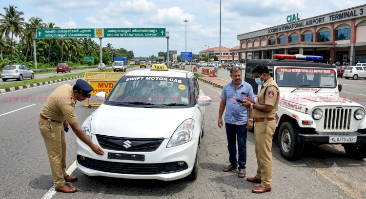 കോയമ്പത്തൂരിൽ നിന്ന് നെടുമ്പാശ്ശേരി വരെ ഓടിയത് നമ്പർ പ്ലേറ്റില്ലാതെ ഒടുവിൽ ആർ.ടി.ഒ സ്ക്വാഡിന്റെ വലയിൽ