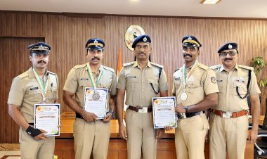 ദേശീയ പോലീസ് മീറ്റ് പഞ്ചഗുസ്തിയിൽ കേരള പോലീസിന് സ്വർണ്ണവും വെള്ളിയും വെങ്കലവും