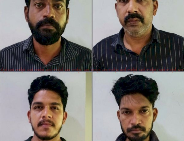 കാറിന്റെ ഹെഡ്‌ലൈറ്റ് ഡിം ചെയ്തില്ല ചോദ്യം ചെയ്ത യുവാവിനെ കാറിടിച്ച് വീഴ്ത്തി ക്രൂരമായി മർദ്ദിച്ചു, 4 പേർ പിടിയിൽ
