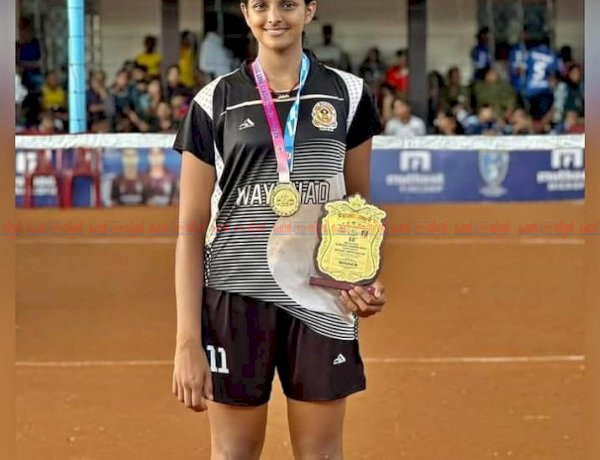 ദേശീയ വോളിബോൾ ചാമ്പ്യൻഷിപ്പ് സബ് ജൂനിയർ കേരള ടീമിൽ വയനാടിന്റെ എസ്. ദൃശ്യ