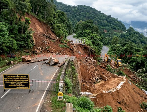 അടിമാലി, മൂന്നാർ റൂട്ടിൽ ഗതാഗത നിരോധനം രണ്ടാഴ്ച കൂടി തുടരും