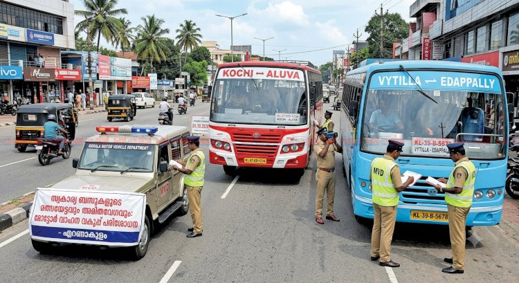 മത്സരയോട്ടം തടയാൻ റോഡിലിറങ്ങി എംവിഡി സ്ക്വാഡ് 80 കേസുകൾ, ലക്ഷത്തിലധികം രൂപ പിഴ