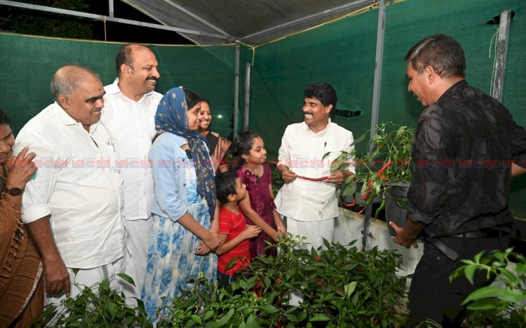 ​അഞ്ച് സെന്റിൽ കാർഷിക വിപ്ലവം മാതൃകാ കുട്ടി കർഷകരെ വീട്ടിലെത്തി അഭിനന്ദിച്ച് കൃഷിമന്ത്രി ടി. സിദ്ദിഖ്