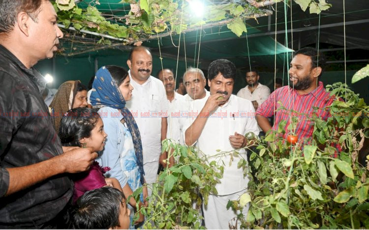 ​അഞ്ച് സെന്റിൽ കാർഷിക വിപ്ലവം മാതൃകാ കുട്ടി കർഷകരെ വീട്ടിലെത്തി അഭിനന്ദിച്ച് കൃഷിമന്ത്രി ടി. സിദ്ദിഖ്