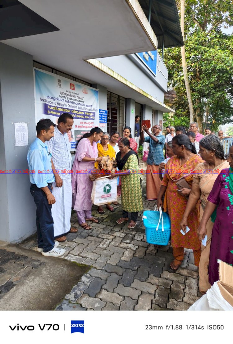 മണീട് ഗ്രാമപഞ്ചായത്തിൽ മുട്ടക്കോഴി വിതരണ പദ്ധതി നടപ്പിലാക്കി